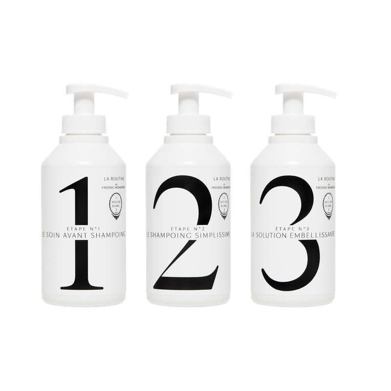 Lot de 3 produits l'atelier blanc (soin, shampoing et solution)
