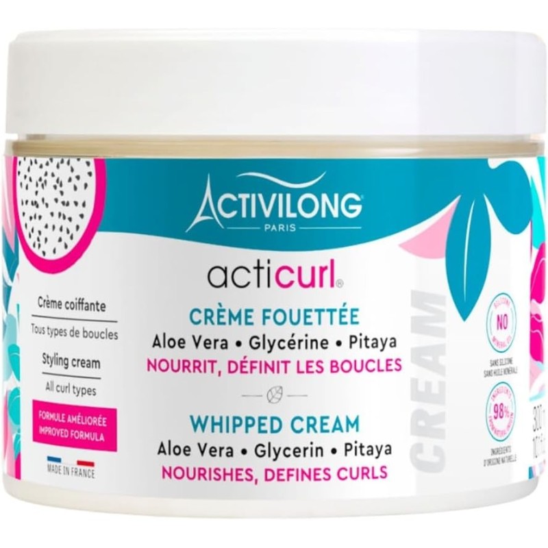 activilong acticurl crème fouettée coiffante tous types de boucles 300ml activilong acticurl crème fouettée coiffante tous types de boucles 300ml