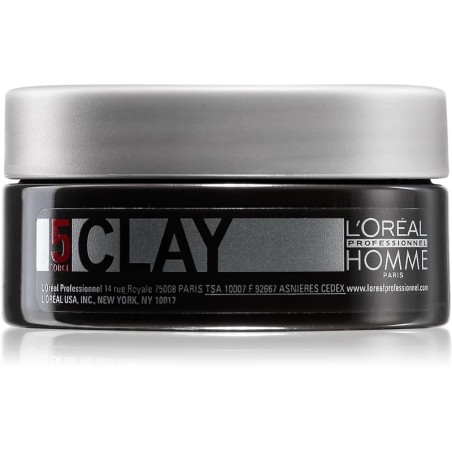 L’Oréal professionnel homme 5 force clay argile texturisante fixation forte 50 ml