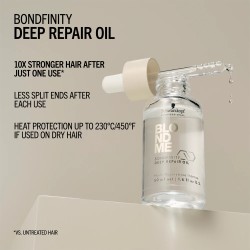 schwarzkopf professional blondme bondifity deep repair oil 50 ml