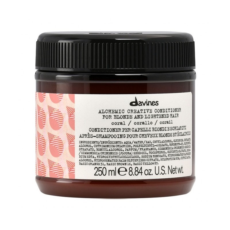 davines alchemic creative conditioner for blond and lightened hair (corail) 250ml