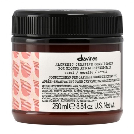 davines alchemic creative conditioner for blond and lightened hair (corail) 250ml